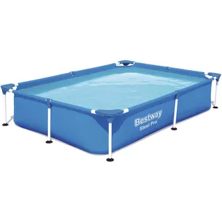 BESTWAY Steel Pro Frame Pool 221 x 150 x 50 cm inkl. Reparaturset