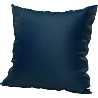 Dekokissen HOMING "St. Tropez" Gr. 1, blau (dunkelblau, unifarben), B:40cm L:40cm, Polyester, Dekokissen_Sitzkissen_Kissenhüllen, Dekokissen, Pflegeleicht