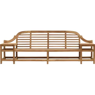 Teako Design Gartenbank Rosario Teakholz mit 2 Tischen 180cm