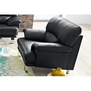 TRENDMANUFAKTUR Sessel Cecilia Kunstleder 112 x 87 x 89 cm Schwarz