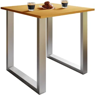 VCM Xona U 80 x 50 cm braun/silber