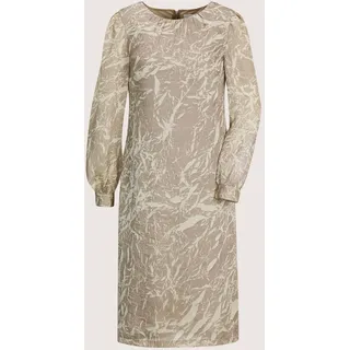 Sommerkleid MADELEINE "Kleid Modernes Crash-Kleid mit Two-Tone-Effekt", Damen, Gr. 34, N-Gr, weiß (cappuccino, wollweiß, melange), Obermaterial: 100% Polyester PES., Modern, Kleider Sommerkleid, Kleid mit Crash & Two-Ton Effekt