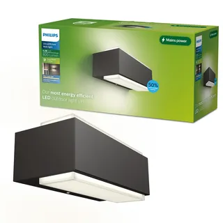 Philips Wandleuchte LED Aluminium 7,6 cm IP44 anthrazit