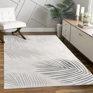 Paco Home Tuana 218 Kurzflorteppich 160 x 230 cm Grau
