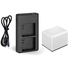 1x Akku + 2-fach Ladegerät für Netgear Arlo Pro/Pro 2 Sicherheits-Kamera / 2000mAh 7,2V Li-Ion - ersetzt DU-A1 - Ladestation mit Micro-USB Kabel