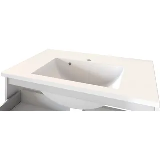 Held Möbel 2-tlg. Gäste-Waschtisch-Set  Monza 60 cm matt Weiß-Weiß
