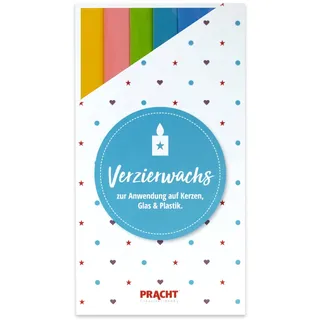 Pracht Creatives Hobby 7050-527 Verzierwachsplatten Mix, 6 halbe Platten, ca. 200 x 50 x 0,5 mm, Wachsplatten zum Modellieren und Verzieren von Kerzen