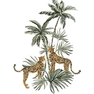 Queence »Leopard« Kunst Leopard Modern Raubkatzen Tiere Premium-Leinwandstoff, Handarbeit aus Deutschland,