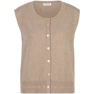 Strickweste aus Schurwolle und Kaschmir Peter Hahn beige