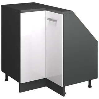 Vicco Unterschrank Eck-Küchenschrank für Dachschrägen R-Line 75,6 x 81,6 x 75,6 cm Weiß