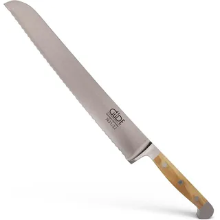 GÜDE Solingen - Brotmesser geschmiedet, 32 cm, Olivenholz, ALPHA OLIVE, Doppelkropf, Handmade Germany