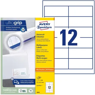 Avery Zweckform Universaletiketten 3659 Weiß 97 x 42,3 mm 100 Blatt