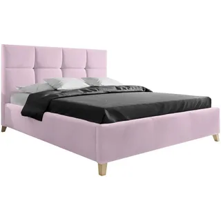 Carryhome Polsterbett , Rosa , Holz, Metall , Buche , massiv , 160x200 cm , Über- und Sondergrößen erhältlich, in verschiedenen Größen erhältlich , Schlafzimmer, Betten, Polsterbetten