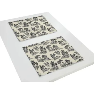 Adam Platzset "Good Old Days" GOTS organic,zertifiziert durch CERES 0242Made in Germany, natur, schwarz