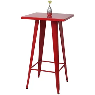 MCW Stehtisch Metall eckig 60 x 105 x 60 cm Rot