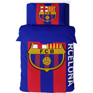 FC Barcelona Bettwäsche Set 135x200 + 50x75 cm Mikrofaser 119122 mehrfarbig