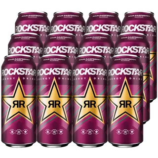 Rockstar Energy Drink Sour Raspberry Himbeergeschmack 500ml 12er Pack