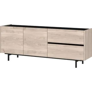 Germania Cantoria Lowboard 162 x 63 x 40 cm Schwarz Holz/Kunststoff/Metall/Spanplatte/Holzwerkstoff