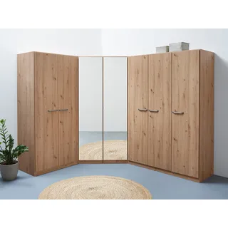 rauch Schrank-Set "Kleiderschrank Schrank Garderobe Wäscheschrank VANDOR" Set, eiche artisan
