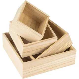 Kleine Holzbox 4 Größen rustikal Holzspeicher - Bunt