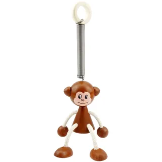 hess since 1990 Hess Holzspielzeug 14726 - Schwingfigur aus Holz mit Metallfeder, Serie Affe, für Kinder ab 3 Jahren, handgefertigt, Geschenk zum Geburtstag, Weihnachten oder Ostern