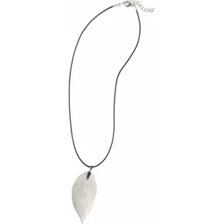 FIRETTI Kette mit Anhänger großem Blatt-Anhänger schwarz