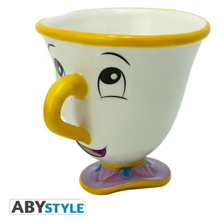 DISNEY – 3D-Tasse – Die Schöne und das Biest – Chip - Gelb, Weiß