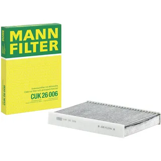 Mann-Filter CUK 26 006 Innenraumfilter/Kabinenluftfilter - Pollenfilter mit Aktivkohle - für Pkw + Transporter