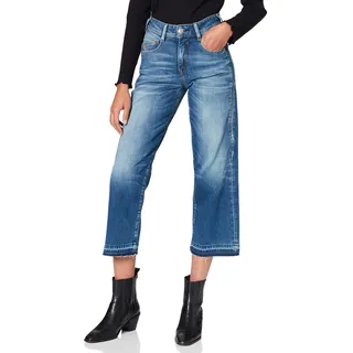 Herrlicher Damen Gila Sailor Cropped Kaschmir Denim Slim Jeans, Blau (Mariana Blue 833), 32 (Herstellergröße: 24)