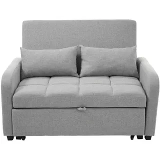 Okwish Schlafsessel multifunktional mit verstellbarem Rückenteil Antikgrau 127/75/94 cm , Grau , Kunststoff , 127x94x75 cm , Wohnzimmer, Sofas & Couches, Schlafsofas, Schlafsessel