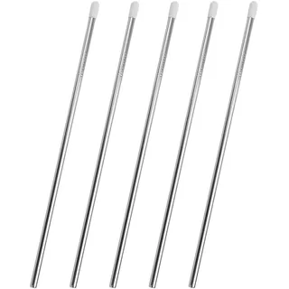 CJMUQHEHH 5 PCS Flaschenhalter für Spülmaschine Geschirrkorb, Abtropfgestell aus Edelstahl für SodaStream Crystal, DUO, TERRA Flaschen Aufsteckhalter Halterung mit verlängerte Silikonkappe, 26,7 CM