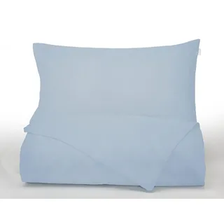 Bianca Plain Dyed Blau 140 x 220 cm + 60 x 70 cm