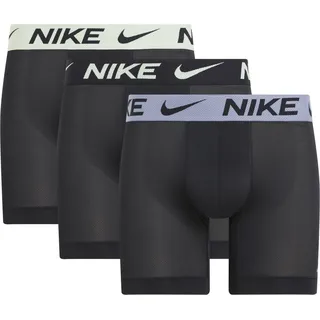 Nike Boxershorts Brief 3PK Unterwäsche, Blk-BRLY VLT/ASHN SLTE/Blk WB, L, Herren