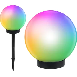 Solarlampe Solarkugel Kugelleuchte Gartenleuchte Solar Erdspieß Bunt Farbwechsel 15cm