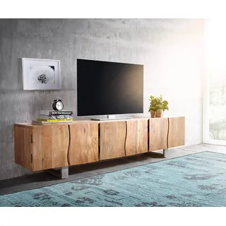 DeLife Live-Edge Lowboard 220 x 46 x 53 cm Braun Holz