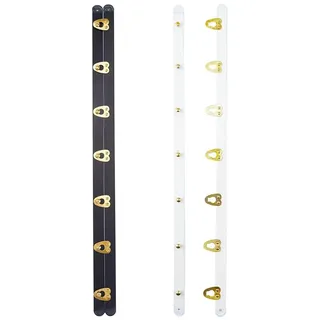 GORGECRAFT 2 Paar Korsett-Busk-Knöpfe Schwarz-Weiße Korsett-Stahlknochen 350mm 7 Schnallen Edelstahl-Knöpfe Korsett-Busk Korsett-Löffel-Busk Goldenen Knöpfen Zum Nähen Verschließen Der Bustier-Taille