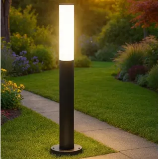 Ideal Lux 322278 OUTDOOR ETERE LED-Stehleuchte/Mastleuchte für den Außenbereich, V605 mm, 9,5 W, 1350/990 lm, 4000 K, IP44, schwarz - Schwarz