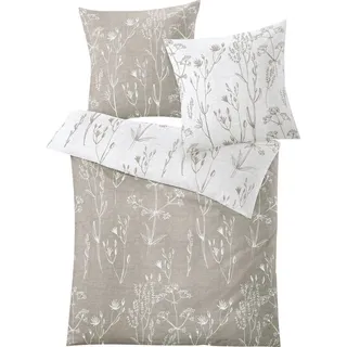 KLEINE WOLKE Bettwäsche Satin Savannah Taupe 155 x 220 cm und 80 x 80 cm