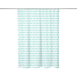 Le Jardin du Lin Digital Gedruckter Duschvorhang, Badewannenvorhang, Duschvorhangringe Enthalten, Größe: 140x200 cm - Entworfen und Hergestellt in der Türkei