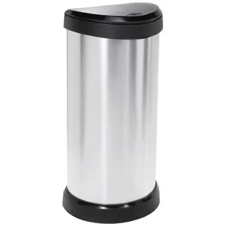 Curver DECO Bin 240641 Mülleimer 40 l (B x H x T) 335 x 685 x 285 mm Silber, Schwarz 1 St.