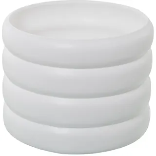 DRW Blumentopf aus Keramik, gewellt, matt, 25 x 25 x 20 cm