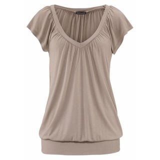 LASCANA V-Shirt Damen taupe Gr.36/38