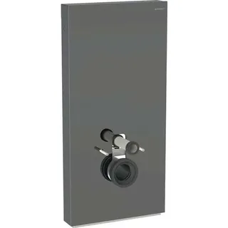 Geberit Monolith Sanitärmodul für Wand-WC, 101cm, Wasseranschluss seitlich, mit Anschlussstutzen, 131.022.JK.5, Farbe: Glas lava / Aluminium schwarzchrom