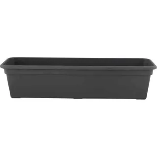 1x Balkonkasten 100 x 16,9 x 13,8cm anthrazit Pflanzgefäß Blumentopf Kunststoff