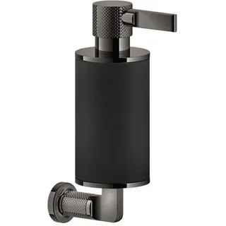 Gessi Inciso Seifenspender zur Wandmontage, Behälter schwarz matt, 58514706, Farbe: Metall Schwarz PVD