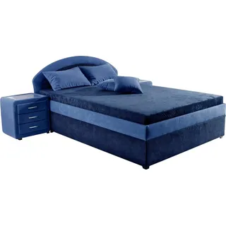 MAINTAL Polsterbett, blau,