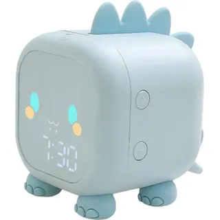 TechKidz, Animierter Wecker mit Hintergrundbeleuchtung Modell Mein kleiner Dino, Blau - Blau