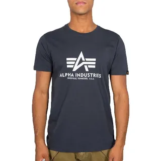 Alpha Industries Herren Basic T-Shirt,Blau (Navy 02), XX-Large