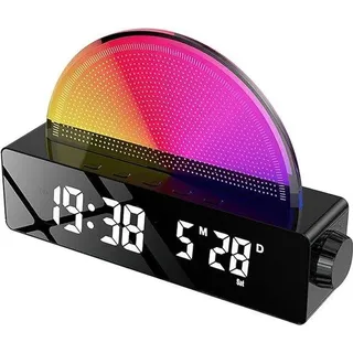 Digitale Wecker mit USB-Lade Funktion, intelligent, Nachttischlampe, farbwechselndes LED-Display