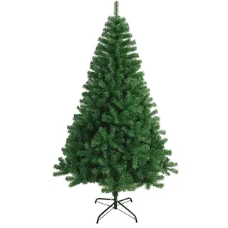 SOLAGUA NAVIDAD Künstlicher Weihnachtsbaum mit extra gefüllten Lamettablättern, 150–300cm Tanne mit Metallstütze (Grün, 150cm 380Tips)